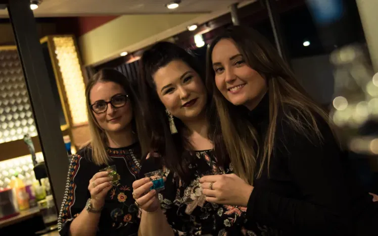 A group enjoying their day at Newcastle Greyhounds